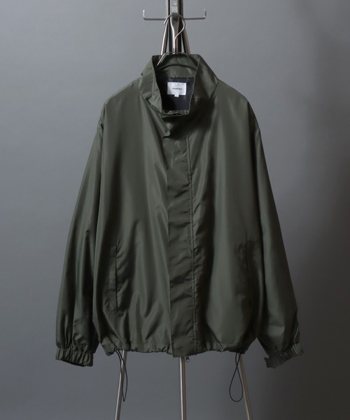 ANPAS(アンパス)の「Nylon Taffeta Jacket with Hidden Double-Zip Closure / 撥水 比翼ダブルファスナーナイロンジャケット ショートモッズ ブルゾン メンズ レディース アウター(ナイロンジャケット・メンズ・ネイビー/カーキ/ブラック・L/M/XL)」の3枚目の写真