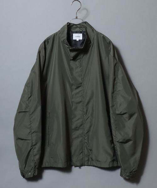 ANPAS(アンパス)の「Nylon Taffeta Jacket with Hidden Double-Zip Closure / 撥水 比翼ダブルファスナーナイロンジャケット ショートモッズ ブルゾン メンズ レディース アウター(ナイロンジャケット・メンズ・ネイビー/カーキ/ブラック・L/M/XL)」の9枚目の写真