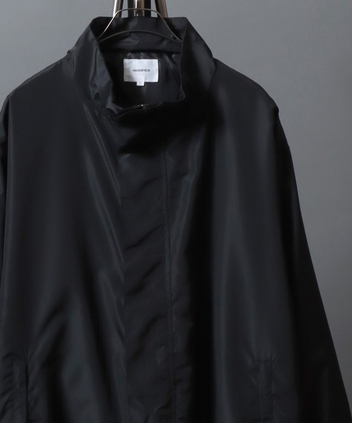 ANPAS(アンパス)の「Nylon Taffeta Jacket with Hidden Double-Zip Closure / 撥水 比翼ダブルファスナーナイロンジャケット ショートモッズ ブルゾン メンズ レディース アウター(ナイロンジャケット・メンズ・ネイビー/カーキ/ブラック・L/M/XL)」の4枚目の写真