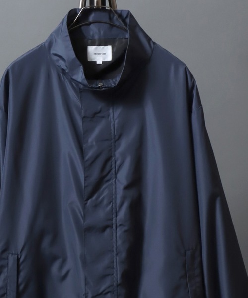 ANPAS(アンパス)の「Nylon Taffeta Jacket with Hidden Double-Zip Closure / 撥水 比翼ダブルファスナーナイロンジャケット ショートモッズ ブルゾン メンズ レディース アウター(ナイロンジャケット・メンズ・ネイビー/カーキ/ブラック・L/M/XL)」の6枚目の写真