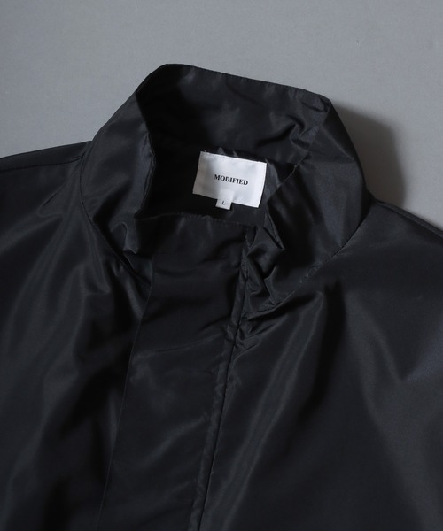 ANPAS(アンパス)の「Nylon Taffeta Jacket with Hidden Double-Zip Closure / 撥水 比翼ダブルファスナーナイロンジャケット ショートモッズ ブルゾン メンズ レディース アウター(ナイロンジャケット・メンズ・ネイビー/カーキ/ブラック・L/M/XL)」の13枚目の写真