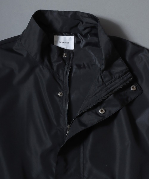 ANPAS(アンパス)の「Nylon Taffeta Jacket with Hidden Double-Zip Closure / 撥水 比翼ダブルファスナーナイロンジャケット ショートモッズ ブルゾン メンズ レディース アウター(ナイロンジャケット・メンズ・ネイビー/カーキ/ブラック・L/M/XL)」の17枚目の写真