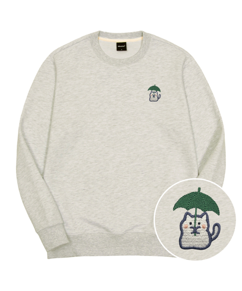 OKSTAR(オクスター)の「レーンニット刺繍特養綿マンツーマン(スウェット・レディース・ブラック/ネイビー/オートミール/グレー/ダークグリーン/ブルー/クリーム/カーキ/ライトベージュ/ホワイト/ライトグレー・X-LARGE/SMALL/MEDIUM/LARGE/2XL/3XL/4XL)」の6枚目の写真