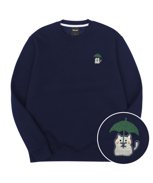 OKSTAR(オクスター)の「レーンニット刺繍特養綿マンツーマン(スウェット・レディース・ブラック/ネイビー/オートミール/グレー/ダークグリーン/ブルー/クリーム/カーキ/ライトベージュ/ホワイト/ライトグレー・X-LARGE/SMALL/MEDIUM/LARGE/2XL/3XL/4XL)」の10枚目の写真