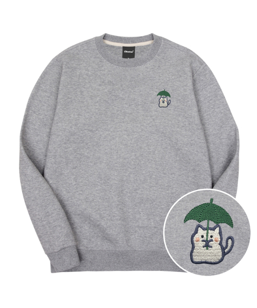 OKSTAR(オクスター)の「レーンニット刺繍特養綿マンツーマン(スウェット・レディース・ブラック/ネイビー/オートミール/グレー/ダークグリーン/ブルー/クリーム/カーキ/ライトベージュ/ホワイト/ライトグレー・X-LARGE/SMALL/MEDIUM/LARGE/2XL/3XL/4XL)」の4枚目の写真
