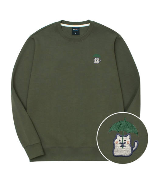 OKSTAR(オクスター)の「レーンニット刺繍特養綿マンツーマン(スウェット・レディース・ブラック/ネイビー/オートミール/グレー/ダークグリーン/ブルー/クリーム/カーキ/ライトベージュ/ホワイト/ライトグレー・X-LARGE/SMALL/MEDIUM/LARGE/2XL/3XL/4XL)」の9枚目の写真