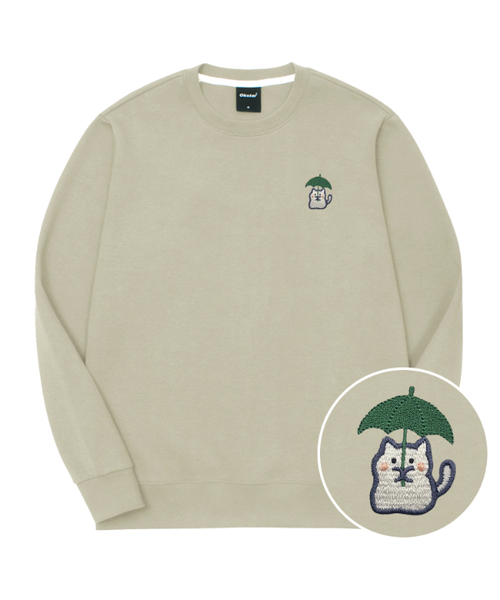OKSTAR(オクスター)の「レーンニット刺繍特養綿マンツーマン(スウェット・レディース・ブラック/ネイビー/オートミール/グレー/ダークグリーン/ブルー/クリーム/カーキ/ライトベージュ/ホワイト/ライトグレー・X-LARGE/SMALL/MEDIUM/LARGE/2XL/3XL/4XL)」の7枚目の写真