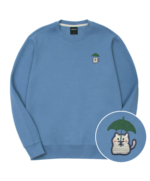OKSTAR(オクスター)の「レーンニット刺繍特養綿マンツーマン(スウェット・レディース・ブラック/ネイビー/オートミール/グレー/ダークグリーン/ブルー/クリーム/カーキ/ライトベージュ/ホワイト/ライトグレー・X-LARGE/SMALL/MEDIUM/LARGE/2XL/3XL/4XL)」の11枚目の写真