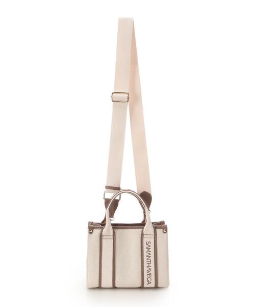 SAMANTHAVEGA（サマンサベガ）の「新色ロゴテープキャンバスショルダーバッグ（ミニ）（ショルダーバッグ・レディース・オフホワイト/ピンク/ブラック・FREE）」の15枚目の写真