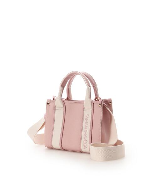 SAMANTHAVEGA（サマンサベガ）の「新色ロゴテープキャンバスショルダーバッグ（ミニ）（ショルダーバッグ・レディース・オフホワイト/ピンク/ブラック・FREE）」の16枚目の写真