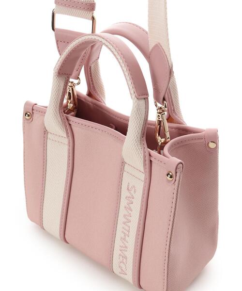 SAMANTHAVEGA（サマンサベガ）の「新色ロゴテープキャンバスショルダーバッグ（ミニ）（ショルダーバッグ・レディース・オフホワイト/ピンク/ブラック・FREE）」の17枚目の写真