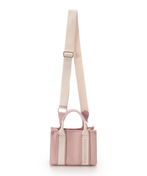 SAMANTHAVEGA（サマンサベガ）の「新色ロゴテープキャンバスショルダーバッグ（ミニ）（ショルダーバッグ・レディース・オフホワイト/ピンク/ブラック・FREE）」の21枚目の写真