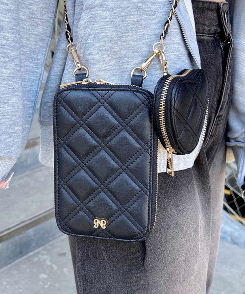 INGNI(イング)の「ハート型ポーチ付きマルチショルダーバッグ(ショルダーバッグ・レディース・ピンク/オフホワイト/ブラック・-)」の2枚目の写真