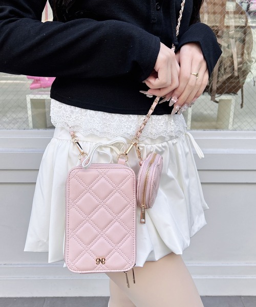 INGNI(イング)の「ハート型ポーチ付きマルチショルダーバッグ(ショルダーバッグ・レディース・ピンク/オフホワイト/ブラック・-)」の7枚目の写真