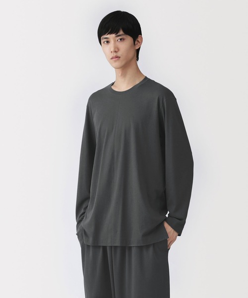 MUJI Labo（ムジラボ）の「〔MUJI Labo〕男女兼用　スムースジャージー長袖プルオーバー（Tシャツ/カットソー・メンズ・オフホワイト/ダークグレー/ブラック・L/S/XS/XL/M）」の3枚目の写真