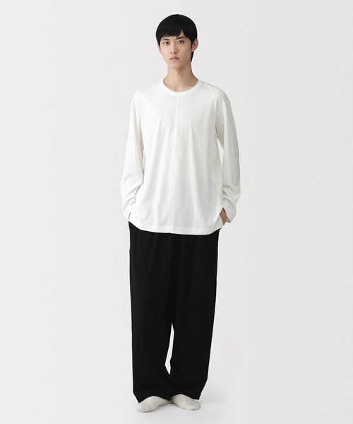 MUJI Labo（ムジラボ）の「〔MUJI Labo〕男女兼用　スムースジャージー長袖プルオーバー（Tシャツ/カットソー・メンズ・オフホワイト/ダークグレー/ブラック・L/S/XS/XL/M）」の13枚目の写真