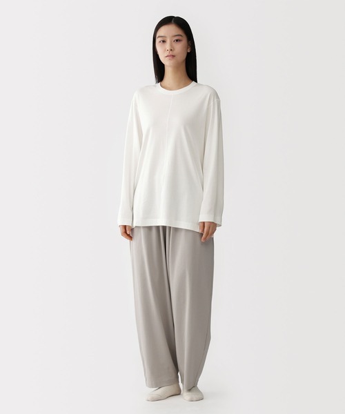 MUJI Labo（ムジラボ）の「〔MUJI Labo〕男女兼用　スムースジャージー長袖プルオーバー（Tシャツ/カットソー・メンズ・オフホワイト/ダークグレー/ブラック・L/S/XS/XL/M）」の15枚目の写真