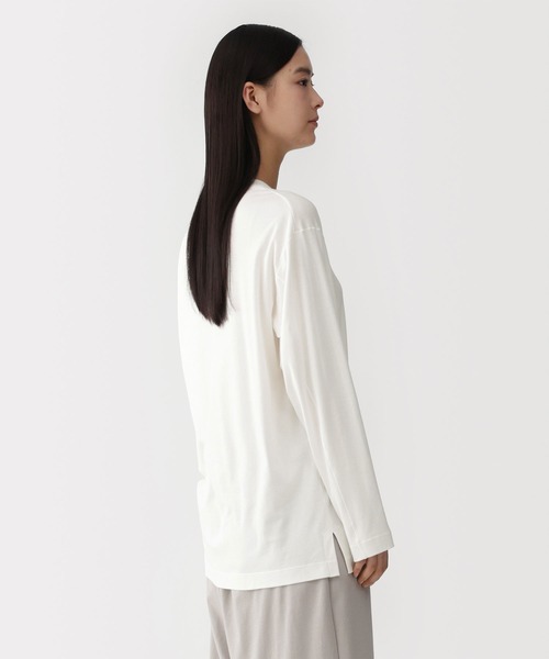 MUJI Labo（ムジラボ）の「〔MUJI Labo〕男女兼用　スムースジャージー長袖プルオーバー（Tシャツ/カットソー・メンズ・オフホワイト/ダークグレー/ブラック・L/S/XS/XL/M）」の16枚目の写真