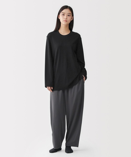 MUJI Labo（ムジラボ）の「〔MUJI Labo〕男女兼用　スムースジャージー長袖プルオーバー（Tシャツ/カットソー・メンズ・オフホワイト/ダークグレー/ブラック・L/S/XS/XL/M）」の5枚目の写真