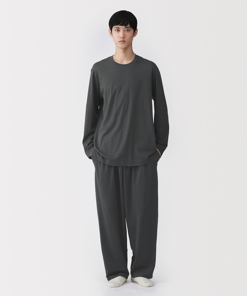 MUJI Labo（ムジラボ）の「〔MUJI Labo〕男女兼用　スムースジャージー長袖プルオーバー（Tシャツ/カットソー・メンズ・オフホワイト/ダークグレー/ブラック・L/S/XS/XL/M）」の8枚目の写真