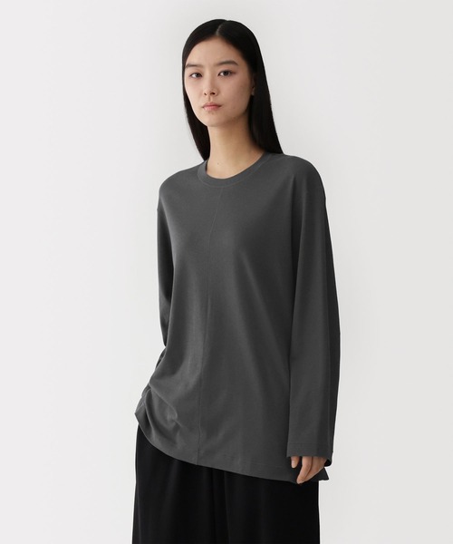 MUJI Labo（ムジラボ）の「〔MUJI Labo〕男女兼用　スムースジャージー長袖プルオーバー（Tシャツ/カットソー・メンズ・オフホワイト/ダークグレー/ブラック・L/S/XS/XL/M）」の9枚目の写真