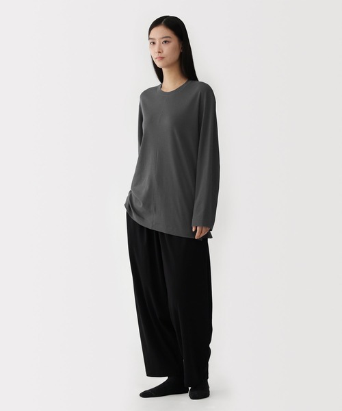 MUJI Labo（ムジラボ）の「〔MUJI Labo〕男女兼用　スムースジャージー長袖プルオーバー（Tシャツ/カットソー・メンズ・オフホワイト/ダークグレー/ブラック・L/S/XS/XL/M）」の10枚目の写真