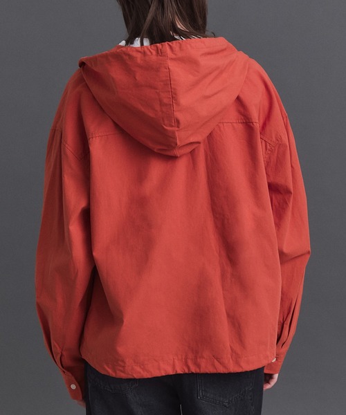 Confirm（コンファーム）の「Long-sleeved Shirt Hoodie / 長袖シャツパーカー フード付き ストライブ メンズ レディース ユニセックス（シャツ/ブラウス・メンズ・ブラック/チャコールグレー/ブルー/オレンジ・S/M/L）」の9枚目の写真