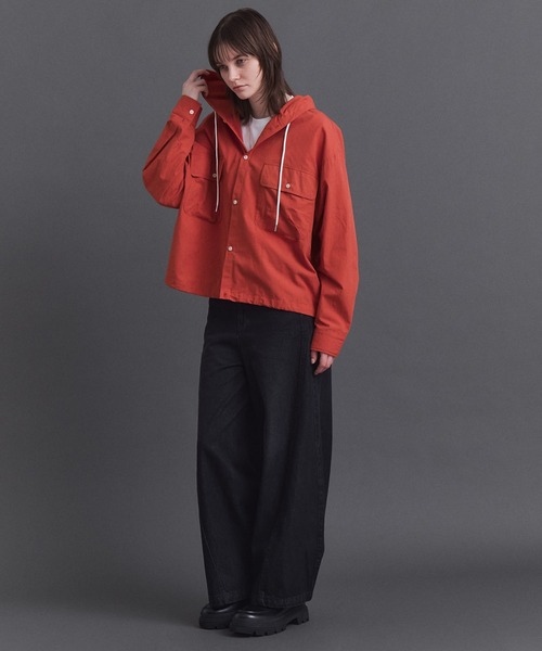 Confirm（コンファーム）の「Long-sleeved Shirt Hoodie / 長袖シャツパーカー フード付き ストライブ メンズ レディース ユニセックス（シャツ/ブラウス・メンズ・ブラック/チャコールグレー/ブルー/オレンジ・S/M/L）」の16枚目の写真