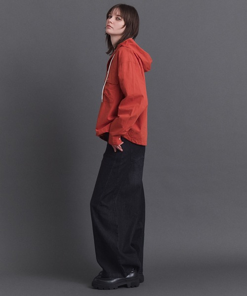 Confirm（コンファーム）の「Long-sleeved Shirt Hoodie / 長袖シャツパーカー フード付き ストライブ メンズ レディース ユニセックス（シャツ/ブラウス・メンズ・ブラック/チャコールグレー/ブルー/オレンジ・S/M/L）」の17枚目の写真