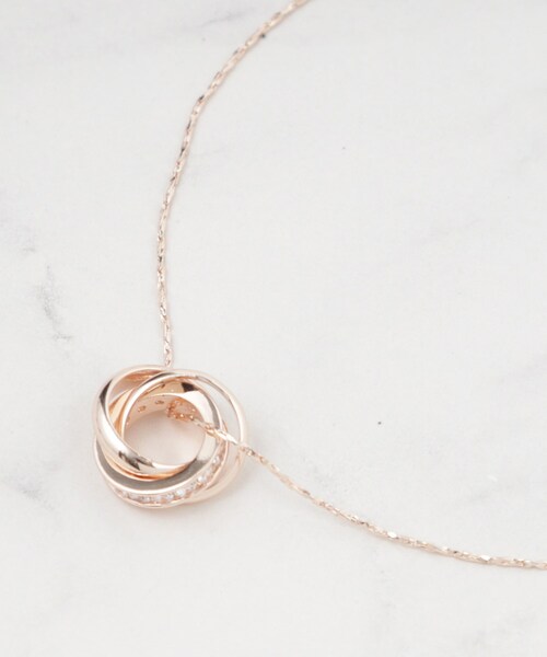 SHOO・LA・RUE(シューラルー)の「【2WAY】キラキラリングネックレス(ネックレス・レディース・シルバー/ゴールド/ピンクゴールド/シルバー系その他・00)」の1枚目の写真