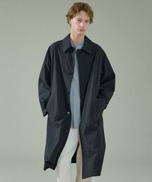 ABAHOUSE（アバハウス）の「クリスピーナイロン バルカラーコート   スプリングコート   オーバーサイズ   軽量 ストレッチ 撥水（ステンカラーコート）」