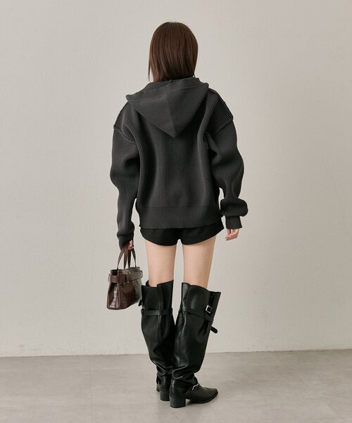 mline（エムライン）の「[mline]ビッグボタンカーディガン（カーディガン/ボレロ・レディース・ベージュ/チャコールグレー・FREE）」の22枚目の写真