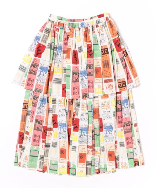 Vivienne Westwood(ヴィヴィアンウエストウッド)の「TRAVEL PRINT ティアードギャザースカート(スカート・レディース・ホワイト系その他・FREE)」の2枚目の写真