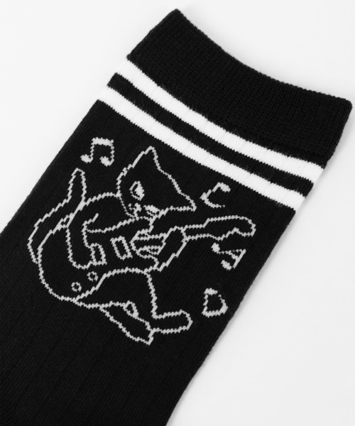 LAD MUSICIAN（ラッドミュージシャン）の「GUITAR CAT RIB SOCKS（ソックス/靴下・メンズ・グレー系/ブラック×グレー/ホワイト×ブラック/ブラック×ホワイト・ONE SIZE）」の7枚目の写真