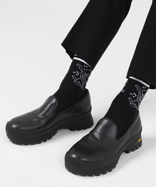 LAD MUSICIAN（ラッドミュージシャン）の「GUITAR CAT RIB SOCKS（ソックス/靴下・メンズ・グレー系/ブラック×グレー/ホワイト×ブラック/ブラック×ホワイト・ONE SIZE）」の9枚目の写真