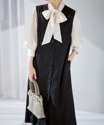 alotta（アロッタ）の「大人上品フレアジレワンピース（ジャンパースカート）」