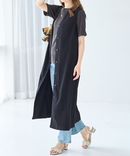 alotta（アロッタ）の「大人上品フレアジレワンピース（ジャンパースカート・レディース・ブラック/ダークグレー・M/L/LL）」の18枚目の写真