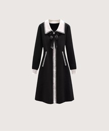 Elegant Piping Knit One Piece