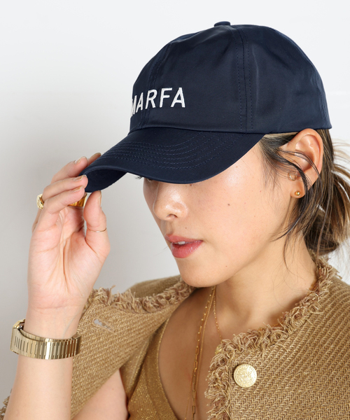 PCNQ（パークニック）の「【pcnq/パークニック】別注MARFA LOGO CAP（キャップ・レディース・ネイビー・FREE）」の2枚目の写真