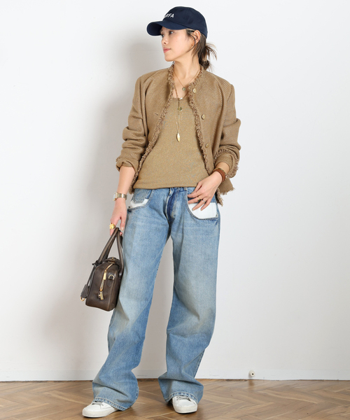 PCNQ（パークニック）の「【pcnq/パークニック】別注MARFA LOGO CAP（キャップ・レディース・ネイビー・FREE）」の3枚目の写真