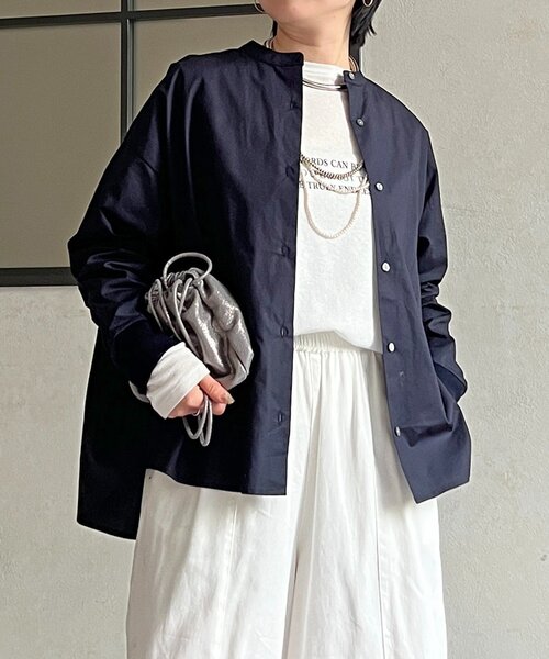 un dix cors(アンディコール)の「バックギャザーシャツ(シャツ/ブラウス・レディース・ネイビー/グレー/オフホワイト/サックスブルー・FREE)」の20枚目の写真