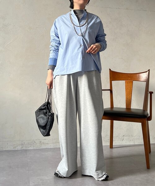 un dix cors(アンディコール)の「バックギャザーシャツ(シャツ/ブラウス・レディース・ネイビー/グレー/オフホワイト/サックスブルー・FREE)」の17枚目の写真