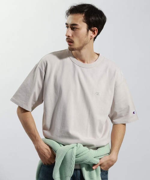 Champion（チャンピオン）の「【Champion(チャンピオン）】別注ピグメントTシャツ（Tシャツ/カットソー・メンズ・ブルー/ブラック/ライトグレー・MEDIUM/LARGE）」の3枚目の写真
