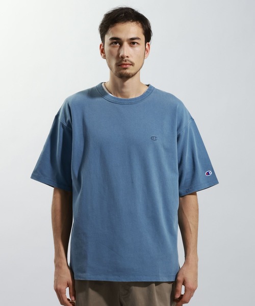 Champion（チャンピオン）の「【Champion(チャンピオン）】別注ピグメントTシャツ（Tシャツ/カットソー・メンズ・ブルー/ブラック/ライトグレー・MEDIUM/LARGE）」の10枚目の写真