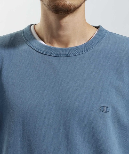 Champion（チャンピオン）の「【Champion(チャンピオン）】別注ピグメントTシャツ（Tシャツ/カットソー・メンズ・ブルー/ブラック/ライトグレー・MEDIUM/LARGE）」の13枚目の写真