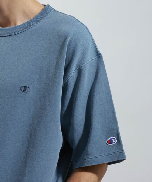 Champion（チャンピオン）の「【Champion(チャンピオン）】別注ピグメントTシャツ（Tシャツ/カットソー・メンズ・ブルー/ブラック/ライトグレー・MEDIUM/LARGE）」の15枚目の写真