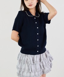 ケーブル編みニットカーディガン 冬服