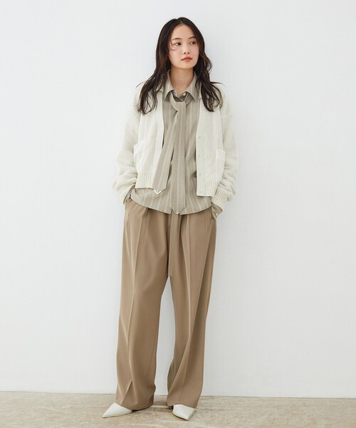 UNITED TOKYO(ユナイテッドトウキョウ)の「【新作】カバーチュールカーディガン|軽羽織/ニットカーデ/レイヤード/冬服/春服(カーディガン/ボレロ・レディース・グレー/ピンク/アイボリー・FREE)」の9枚目の写真