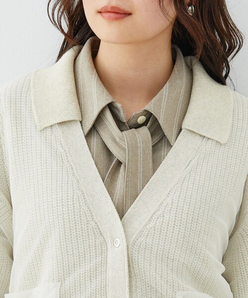 UNITED TOKYO(ユナイテッドトウキョウ)の「【新作】カバーチュールカーディガン|軽羽織/ニットカーデ/レイヤード/冬服/春服(カーディガン/ボレロ・レディース・グレー/ピンク/アイボリー・FREE)」の17枚目の写真