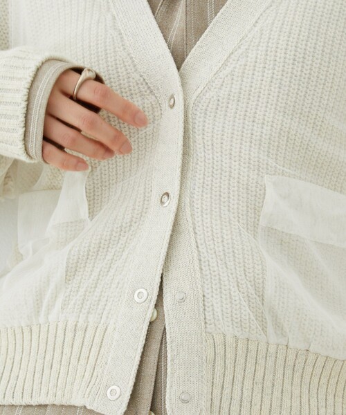 UNITED TOKYO(ユナイテッドトウキョウ)の「【新作】カバーチュールカーディガン|軽羽織/ニットカーデ/レイヤード/冬服/春服(カーディガン/ボレロ・レディース・グレー/ピンク/アイボリー・FREE)」の19枚目の写真